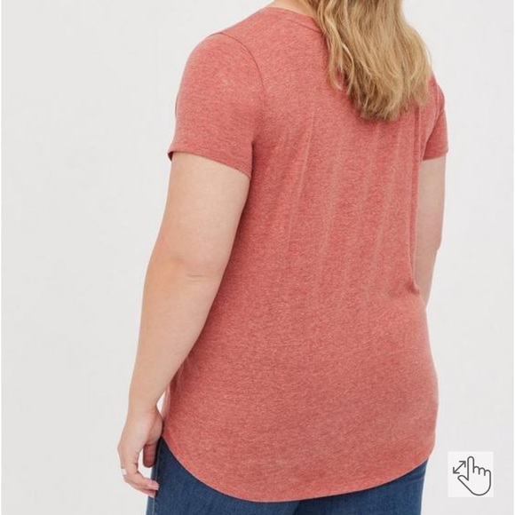 Torrid Girlfriend Tee - Signature Jersey Pumpkin Spice Weather Rusty Brown - Picture 3 of 9